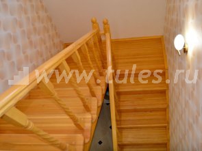 Лестница из сосны + ступени лиственница сорта Экстра