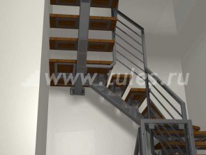Двухмаршевая лестница 14-10 Двухмаршевая лестница 14-10
