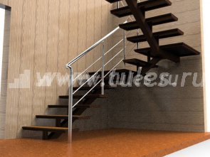 П-образная лестница на металлокаркасе 40-08